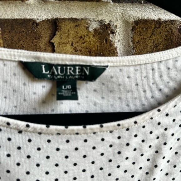 Rugby Ralph Lauren White Tee with Black Dots - Picture 2 of 8